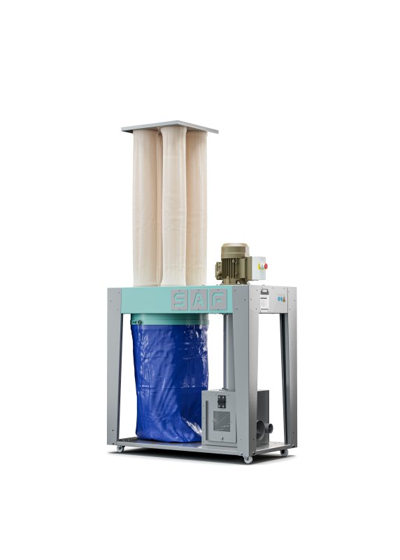 S-2000-T Mobile Dust Collector with Bag and Part Separator