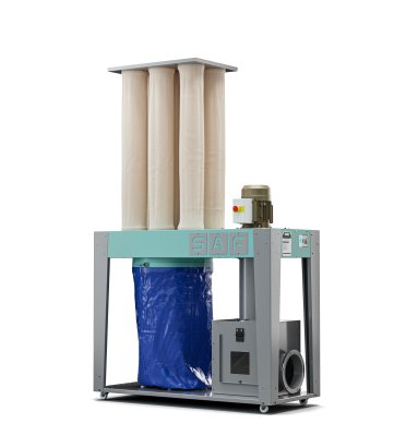 S-2500-1-T Mobile Dust Collector with Bag and Part Separator