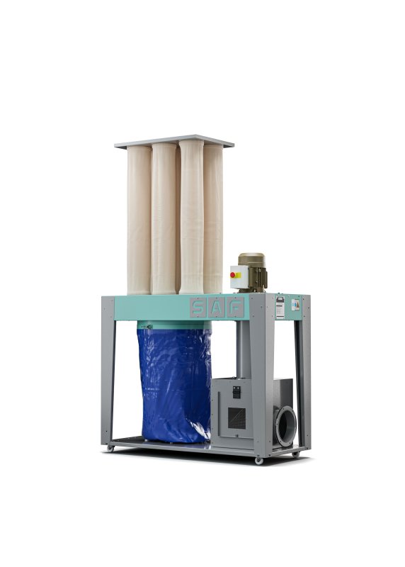 S-2500-1-T Mobile Dust Collector with Bag and Part Separator