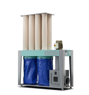 S-2500-2-T Mobile Dust Collector with Bag and Part Separator