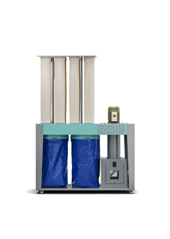 S-2500-2-T Mobile Dust Collector with Bag and Part Separator